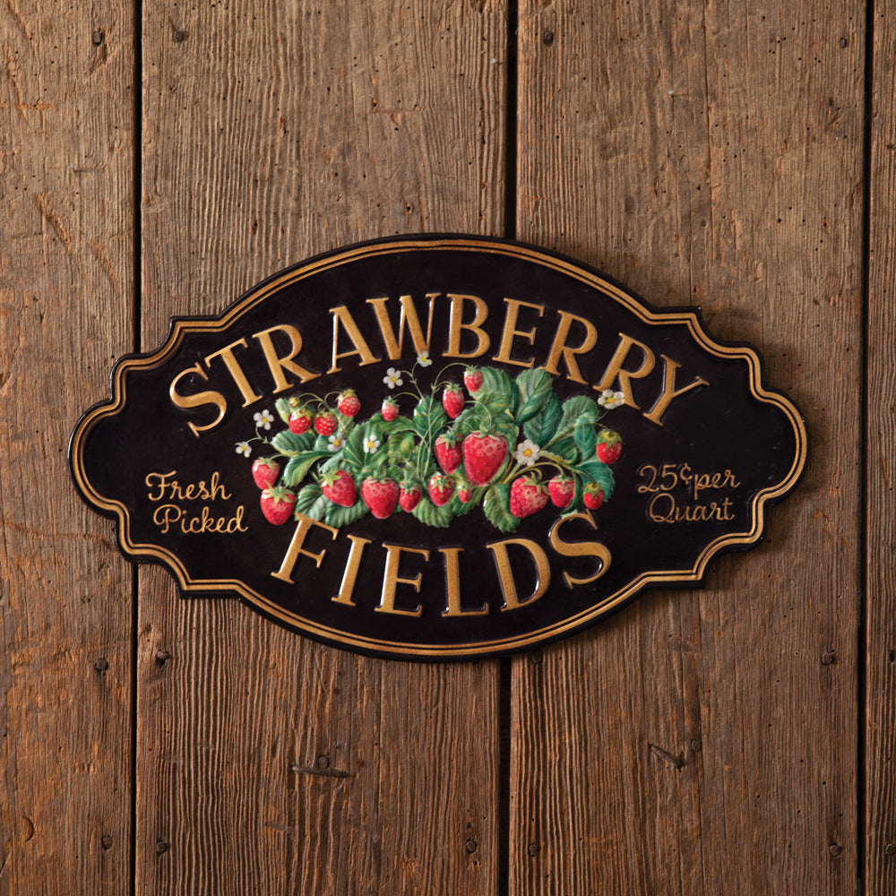 Farmer's Market Strawberries, Metal Sign, and Ribbon Set – Wreaths Of  Circle Creek