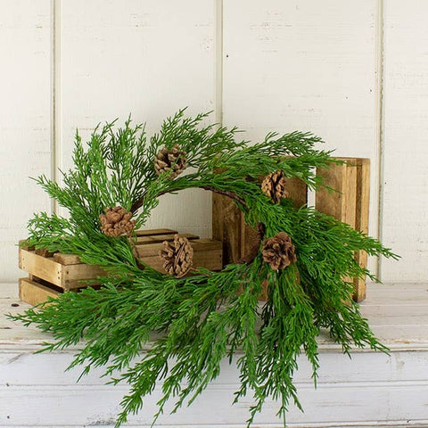 Cedar Wreath with Pinecones