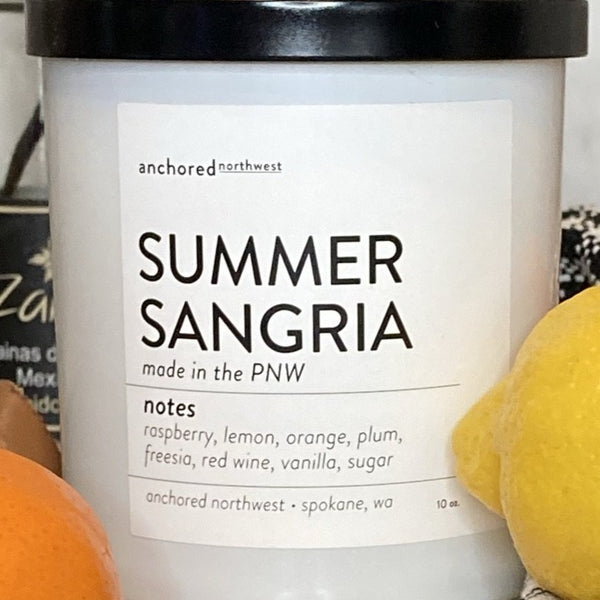 Summer Sangria White Ceramic Candle