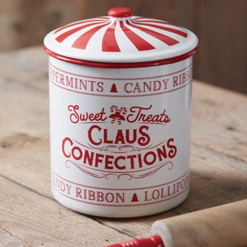 Claus Confections Enameled Container