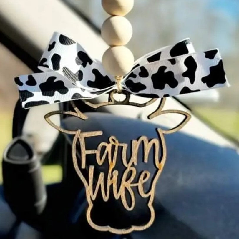 Car Charm Ornament - Farm Wife