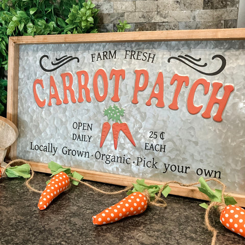 Carrot Patch Galvanized Sign