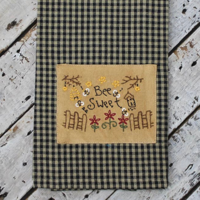 “Bee Sweet” Embroidered Towel