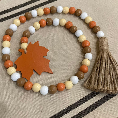 Fall Harvest Wood Bead Garland