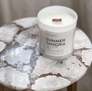Summer Sangria White Ceramic Candle