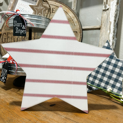 Large Reversible Red Wood Star