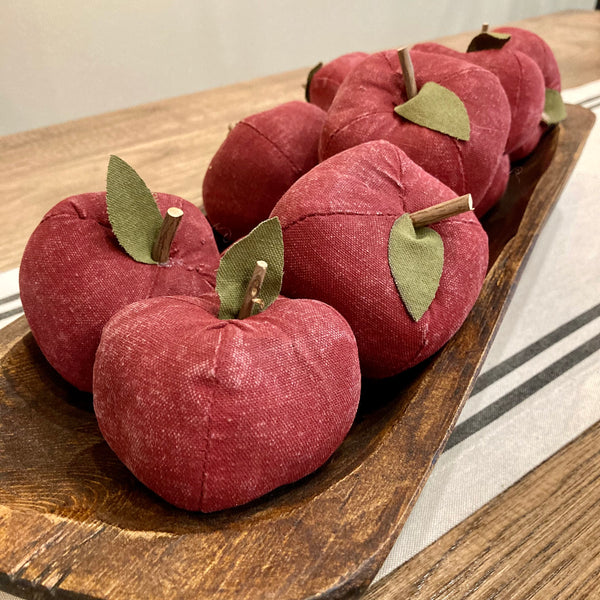 Painted Fabric Apples - Set of 2