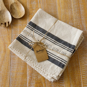 Served With Love Napkins - Set of Four