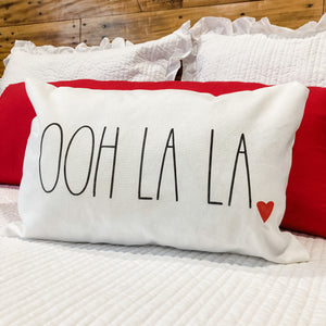 "Ooh La La" Hand-Painted Pillow Cover
