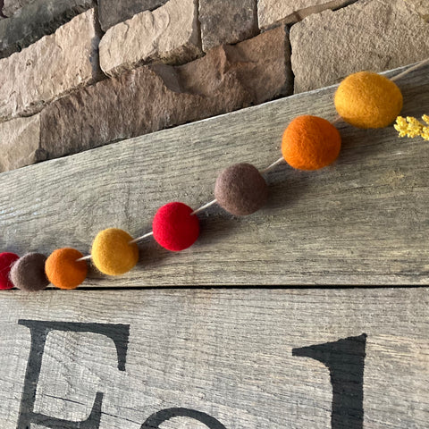 Fall Felt Ball Garland