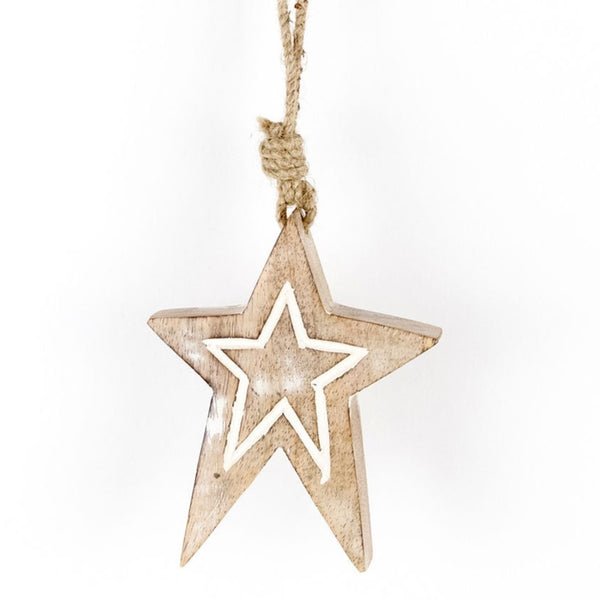 Wood Star Ornament