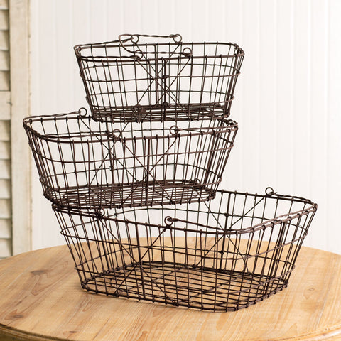 Vintage Inspired Wire Baskets
